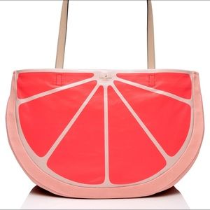 Kate spade “flights of fancy” grapefruit tote